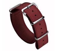 ZULUDIVER Cinturino per orologio in nylon HydraRib, rosso Sparta, 20 mm