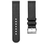 ZULUDIVER Correa de reloj de lona Croyde de, gris carbón, 20 mm