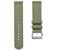 ZULUDIVER Correa de reloj de lona Croyde, verde militar, 18 mm