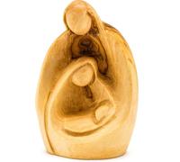 Zuluf Scultura in legno molto piccola della Sacra Famiglia - Giuseppe, Vergine Maria e Gesù, regalo religioso ideale, inaugurazione della casa e nuova decorazione per la casa, 7,9 cm