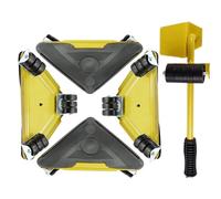 zum Bewegen von Möbeln - Schwerlast-Möbelheber mit 360° Drehrollen | Robustes Werkzeug für Möbeltransport, Stahlplatten-Design großer Tragfähigkeit, Einfaches Heben und Verschieben Schränken, So