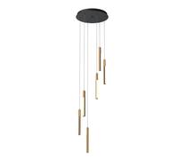 Zuma Line Eliot lampada sospesa 1x25 W nero-legno MD4768-6-3BMT