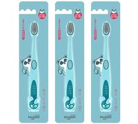 ZUMAHA Compatto Spazzolino da Denti per Bambini con setole morbide, spazzolino da Denti per Bambini dai 2 ai 12 Anni, Confezione da 3 spazzolini manuali per Denti e Gengive sani Ergonomico