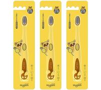 ZUMAHA Compatto Spazzolino da Denti per Bambini con setole morbide, spazzolino da Denti per Bambini dai 2 ai 12 Anni, Confezione da 3 spazzolini manuali per Denti e Gengive sani Ergonomico