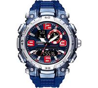 ZUMAHA Nuovo Orologio digitale con quadrante grande, orologio sportivo con retroilluminazione a LED, orologio militare impermeabile da esterno con display analogico-digitale Orologio da polso