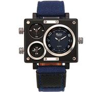 ZUMAHA Nuovo Orologio militare da uomo, orologio al quarzo con più fusi orari, orologio da polso con design a quadrante di facile lettura per attività all'aperto Orologio da polso