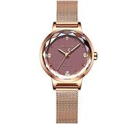 ZUMAHA Nuovo Orologio minimalista creativo, orologio da polso con cinturino in maglia di acciaio inossidabile, orologio analogico al quarzo da donna Orologio da polso