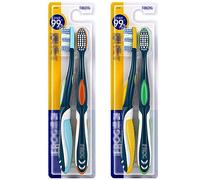 ZUMAHA Sciolto Spazzolino da Denti con Manico Facile da impugnare, spazzolino Manuale per Uomo, Confezione Portatile e Indipendente Confezione da 4 spazzolini da Viaggio Puliti