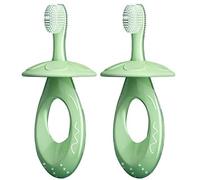 ZUMAHA Spazzolino da Denti in Silicone per Bambini, spazzolino Manuale per sorrisi Luminosi, spazzolino da Denti per Bambini da 1 a 3 Anni, 2 Pezzi