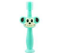 ZUMAHA Spazzolino da Denti per Bambini in Silicone a 360°, spazzolino Manuale con 2 testine sostituibili, spazzolino Carino per Bambini da 1 a 3 Anni