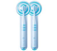 ZUMAHA Spazzolino per Bambini Blu, Confezione da 2 spazzolini manuali per Proteggere Le Gengive fragili, spazzolino per Bambini dai 3 ai 12 Anni