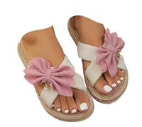ZUMKEAY Sandali da donna Sandali e ciabatte da donna scarpe basse estive comode infradito eleganti supporto arco ortopedico traspirante scava fuori piattaforma pantofole da spiaggia, G5b Rosa, 37.5 EU