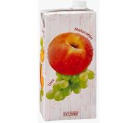 Zumo de Melocotón y Uva, Bebida de Frutas Mixta, 1 Litro, Líquido, pack 5