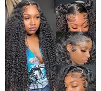 Zumuer Parrucche frontali in pizzo a onda profonda da 30 pollici 13x6 parrucca frontale con onda profonda per capelli umani parrucca frontale in pizzo 13x6 HD capelli umani pre pizzicati con capelli