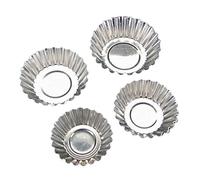 ZUMUii Butterme 20 Pezzi Tono Argento in Acciaio Inox Egg Tart Muffa Ciotola a Forma di Uovo Crostata Cupcake Torta Biscotto a Forma di budino Stampo Strumento