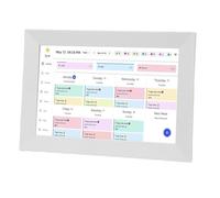 Zunate 10.1 "Calendario Digitale Intelligente, Display Interattivo Touchscreen HD per Orari Familiari, Controllo delle App, Funzione del Telaio Fotografico Digitale Integrato (EU)