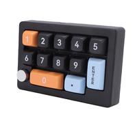 Zunate 12 Tastiera da Gioco Meccanica da 12 Tasti Meccanici, Tastiera Wireless RGB Retroilluminata da 2,4 G BT Macro OSU KEYPAD con Switch Scambiabili Caldi, Joystick e Manopoli, per (BLACK)