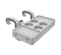 Zunate 2 Pezzi Cestino Portabevande Da Piscina Sopra Terra (GRAY) | Fori di drenaggio integrati, supporto con gancio stabile, adatto a guide standard, mantiene le tazze asciutte, organizer