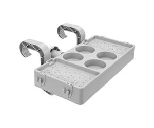 Zunate 2 Pezzi Cestino Portabevande Da Piscina Sopra Terra (GRAY) | Fori di drenaggio integrati, supporto con gancio stabile, adatto a guide standard, mantiene le tazze asciutte, organizer