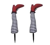 Zunate 2 Pezzi Gambe di Strega per Decorazione Giardino e Prato | Gambe da strega capovolte, scarpe rosse con tacco alto, paletto facile da inserire, divertente decorazione di Halloween,