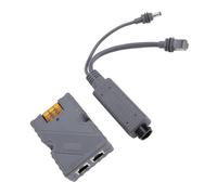 Zunate 2 Pezzi Kit PoE Iniettore Splitter per Telecamera IP | di sicurezza esterna, collegamento Gigabit Full Duplex, soppressore di sovratensioni, adattatore di alimentazione mini