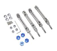 Zunate 4PCS Alberi a Giunto Universale in Acciaio Inossidabile 1/10 RC | Aggiornamento assi CVD, sostituzione rinforzata, trasmissione a coppia elevata, kit in metallo resistente