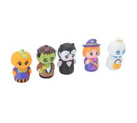 Zunate 5 Pezzi Pupazzi Halloween in Vinile Set per Bambini | Mini oggetti di scena, bomboniere per dolcetto o scherzetto, set per raccontare storie in classe, omaggi in grandi quantità