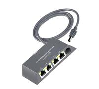Zunate Adattatore Ethernet a 4 Porte Adatto a Gen 3, Splitter Gigabit Ethernet con Plug and Play Design, Adattatore di Rete Multi Ports per Rete Esterna Cablata, Prestazioni Stabili