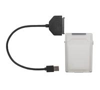 Zunate Adattatore SATA USB 3.0 da 2,5 Pollici, Adattatore USB 3.0 SATA da 6 Gbps e 2,5 Pollici SSD Cavo Disco Rigido HDD Accessorio per Computer + Scatola di Protezione (Grigio)