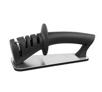 Zunate Affilacoltelli 4 in 1 Affilacoltelli da Efficiente e Robusto per la Casa Affilatura a Tre Fasi Grossolana Media Fine ABS TPR Acciaio Al Tungsteno Smeriglio Asta in Ceramica Acciaio