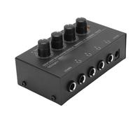 Zunate Amplificatore per Cuffie a 4, Controllo del Volume Indipendente per 4 Uscite con Chipset JRC 4580 Aggiornato, per Sessioni di Registrazione e Monitoraggio Domestiche Sul (Spina europea)