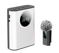 Zunate Amplificatore Vocale Wireless, Pickup Omnidirezionale, Amplificatore Vocale Portatile per Insegnanti con Microfono Lavalier Magnetico, per Discorso, Lezione, Formazione, Guida