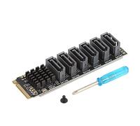 Zunate ASM1166 Scheda Adattatore da M.2 a SATA3.0 Ad Alta velocità con Indicatore Intelligente per Espansione PCIE e Dispositivi SATA, per OS X, per , per Linux