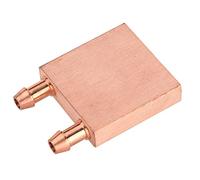 Zunate Blocco di Raffreddamento Ad Acqua in Rame 40x40x10mm per Raffreddamento Ad Acqua CPU GPU, Canale di Flusso Interno da 6 Mm Dissipatore di Calore in Rame Lucidato per Scheda Madre Scheda Grafica