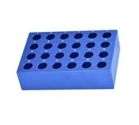 Zunate Blocco di Raffreddamento PCR in Alluminio 24 Pozzetti per Provette | Rastrelliera per provette fredde, refrigeratore per campioni da laboratorio, base in silicone antiscivolo, durevole e