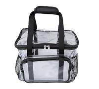 Zunate Borsa per il Pranzo in PVC Trasparente, Borsa per il Pranzo Portatile per Donne e Uomini, per il Trasparente per lo Stadio Approvata con Tracolla Regolabile Tasca Frontale per Snack Scatola