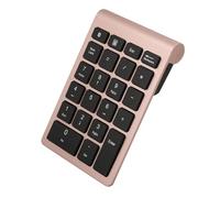 Zunate BT304 Tastierino Numerico a 22 Tasti |Mini Tastiera Wireless Bluetooth 5.0 per Desktop Portatile (Oro rosa)