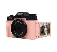 Zunate Camera Digitale 6K per Fotografia, Fotocamera di Registrazione Video WiFi da 64 MP con Zoom Digitale 16x, Autofocus HD, Schermo a Flip da 3 Pollici da 180 Gradi, per Viaggi per (Roseo)