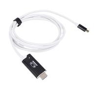 Zunate Cavo HD TV, 48 Gbps Ultra High Speed 4K a 144Hz 5.1 Aund Surround Sound HDMI 2.1 Certificato con Cavo Adattatore TV a Ricarica Rapida PD da 100 W per Interruttore 2 Dock Steam (bianco e nero)