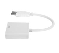 Zunate Convertitore da USB 3.0 a VGA Cavo Adattatore HD 1080P da 5 Gbps Scheda Video Esterna Femmina da 15 Pin per Laptop Monitor Desktop Proiettore TV RPi (WHITE)