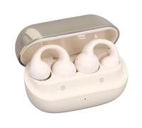Zunate Cuffie Wireless con Clip, Cuffie Bluetooth 5.3 a Orecchio Aperto con Design a Clip per L'orecchio a Forma di U, 40 Ore di Riproduzione, Cancellazione del Rumore con Doppio (Beige)