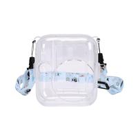 Zunate Custodia Protettiva Adatta per Fotocamera Istantanea 13, Cover Rigida Trasparente per PC con Tracolla, Adesivo e Slot per Archiviazione Foto - Trasparente, Antigraffio (WHITE)