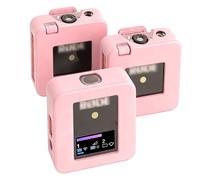 Zunate Custodia Protettiva in Silicone da 3 Pezzi per Wireless Go II, Copertura Microfono Antiurto con Design del Foro Preciso, per Ricevitore e 2 Trasmettitori (PINK)