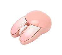 Zunate Cute Bunny Mouse Wireless, Mouse Silenzioso DPI Regolabile a 2,4 GHz, Mouse Ottico Mobile con Ricevitore USB, Supporto Sospensione Automatica, per Laptop, Desktop, PC (Rosa)