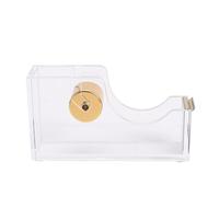 Zunate Dispenser per Nastro Acrilico, Supporto per Nastro Ricaricabile con Taglierina, Supporto per da Scrivania per Ufficio Scolastico, Dispenser per Resistente Riutilizzabile da Scrivania (GOLD)