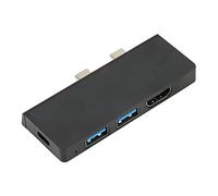 Zunate Docking Station a 8 Hub, Hub USB C 6 in 2 con Trasferimento Dati HDMI 4K, Porta USB C PD, Doppie Porte USB 3.0 e Lettore di Schede SD TF, per Il Trasferimento di File Multimediali (Nero)