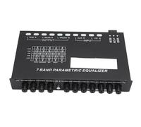 Zunate Equalizzatore Audio per Auto a 7 Bande con Controllo Subwoofer, 7 Bande EQ, 6 Uscite per Amplificatore, Alimentazione 12V, Chassis in Metallo, per Auto