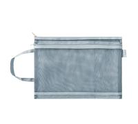 Zunate in Rete con Cerniera, Borsa per Documenti in Nylon Trasparente Trasparente con Manici, Organizer per File in Rete a Doppio Strato, in per l'organizzazione dell'ufficio e della Casa (4PCS)