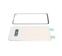 Zunate Kit Copertura in Vetro Anteriore e Posteriore per S10e |Nastri Preinstallati, Strumenti di Riparazione per la Sostituzione dello Schermo Esterno - (WHITE)