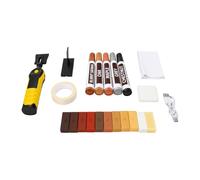 Zunate Kit di Riparazione per Pavimenti con Penna Termofusibile, Bastoncini di Cera per Pavimenti in Legno Laminato e Pennarelli per Crepe, Ammaccature, Fori, Graffi, Bastoncini di Cera in 11